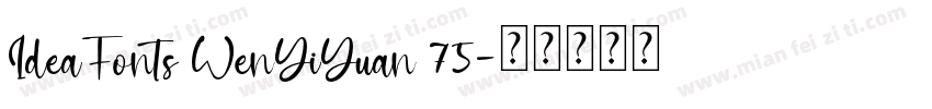 IdeaFonts WenYiYuan 75字体转换